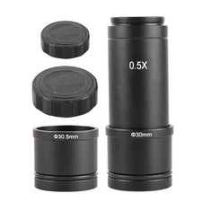 Microscope Adapter, 0.5X C Mount 30/30.5mm Adapter for CCD Camera Eyepiece Lens