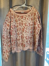 womens sweaters xxl Maision Jules XXL leopard print peach and gold