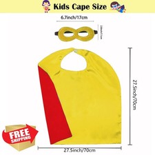 Superhero Capes Masks Set: Kids Halloween Costume Toy 4-10yr