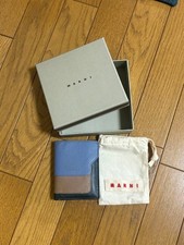 Marni Bifold Wallet Blue Pink Green Women Luxury Designer Limited Edition Rare M