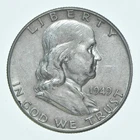 Better 1949 US Franklin 90% Silver Half Dollar Coin Collection Set Break *682