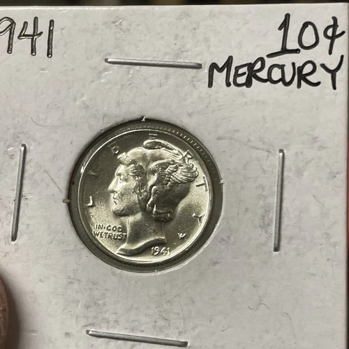 1941 United States Mercury Dime BU