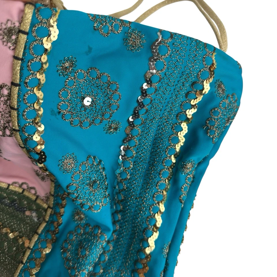 Body Gianfranco Ferre Años 90 Vintage Brillante Patchwork Lentejuelas Adornado Foto 3 de 4