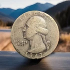 1947 25C Washington Quarter - 90% Silver - Great Piece of History!