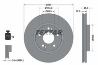 2X Textar Bremsscheibe 92136403 FüR Hyundai