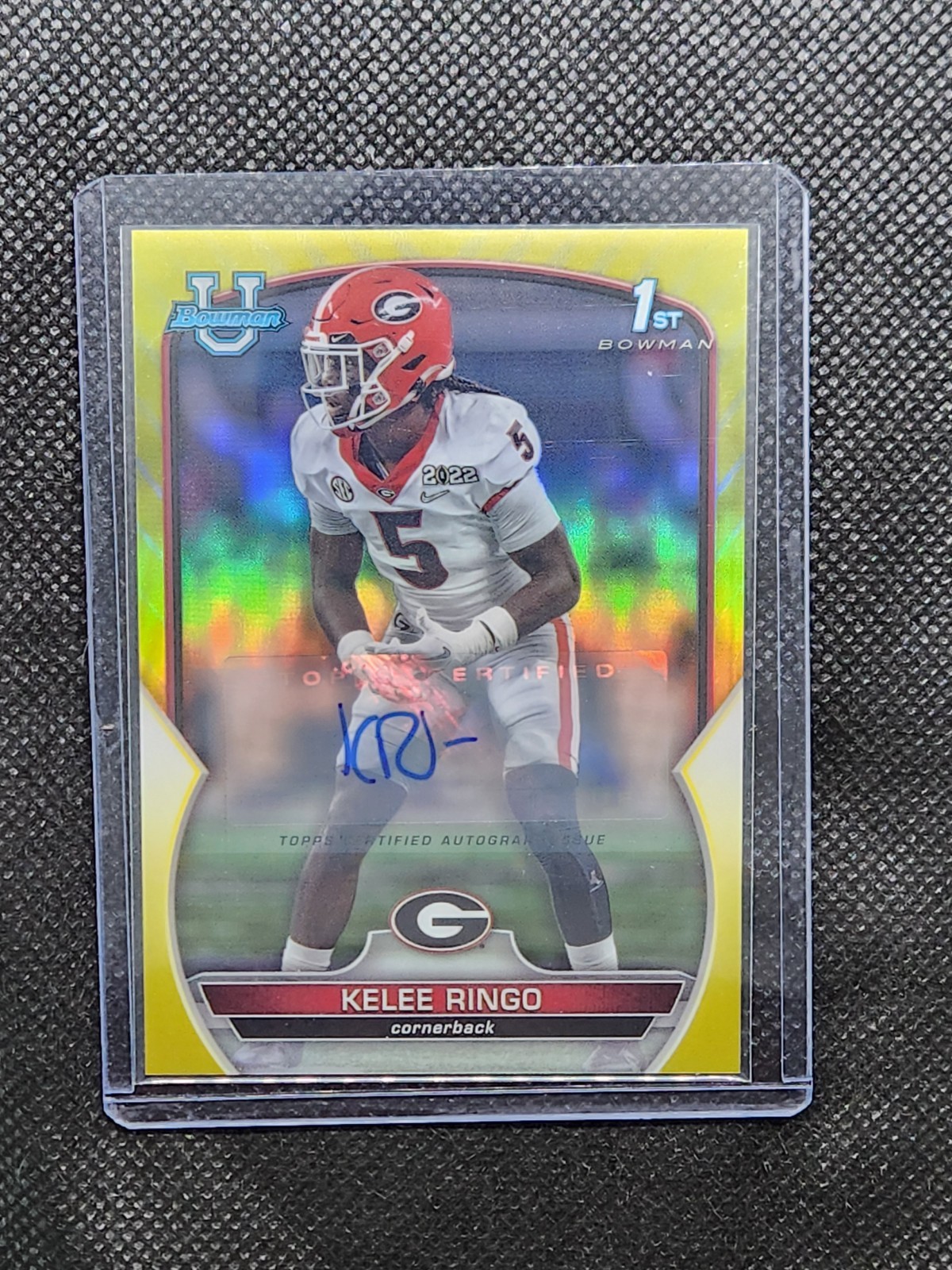 2022 Bowman U Chrome Kelee Ringo 1st Yellow Refractor Auto/75