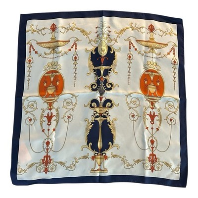 NWT Wensli Scarf 100% Mulberry Silk Multicolor Double-Sided 29'' x 30'' Square