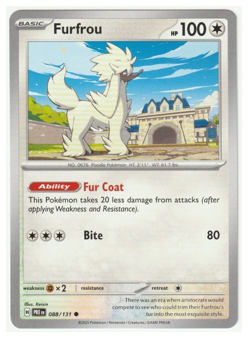 Furfrou Prismatic Evolutions 088/131 Common Normal