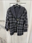 Vintage Marsh Landing Size Medium Plaid Winter Blanket Coat Barn Jacket Wool — photo 1