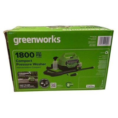 Greenworks 1800 PSI 1.2 GPM Compact Electric Pressure Washer GPW1800