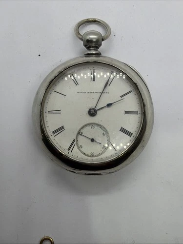 Elgin 1883 Key Wind & Set Grade 13 Antique 18s Pocket Watch Runs W/ Key