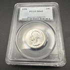 1950 Washington Silver Quarter 25c PCGS MS65