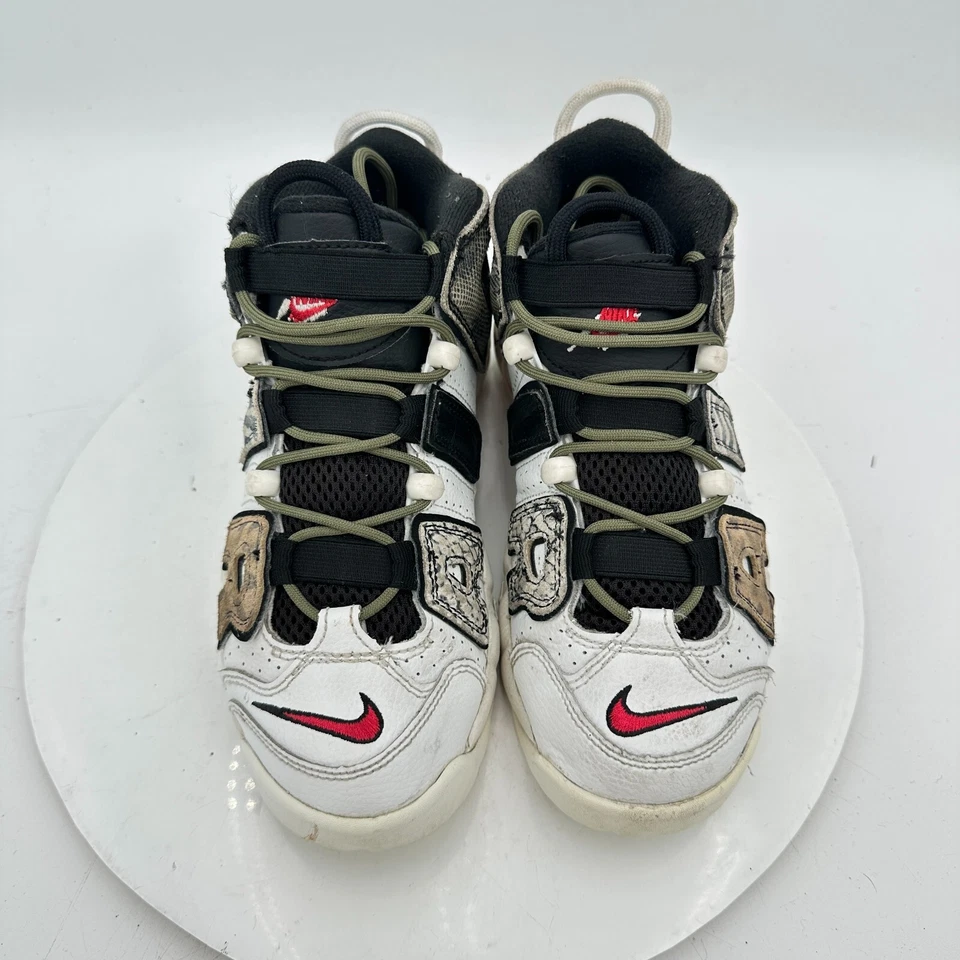Nike Air More Uptempo Tunnel Walk Juvenil Talla 5Y Mujeres 6.5 DZ4843-100 Zapatos Blancos Foto 3 de 4