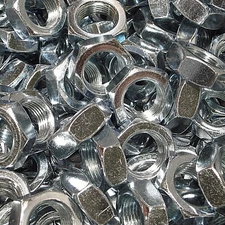 (100) 3/4"-16 Finished Hex Jam Nut Fine Thread Zinc Plated