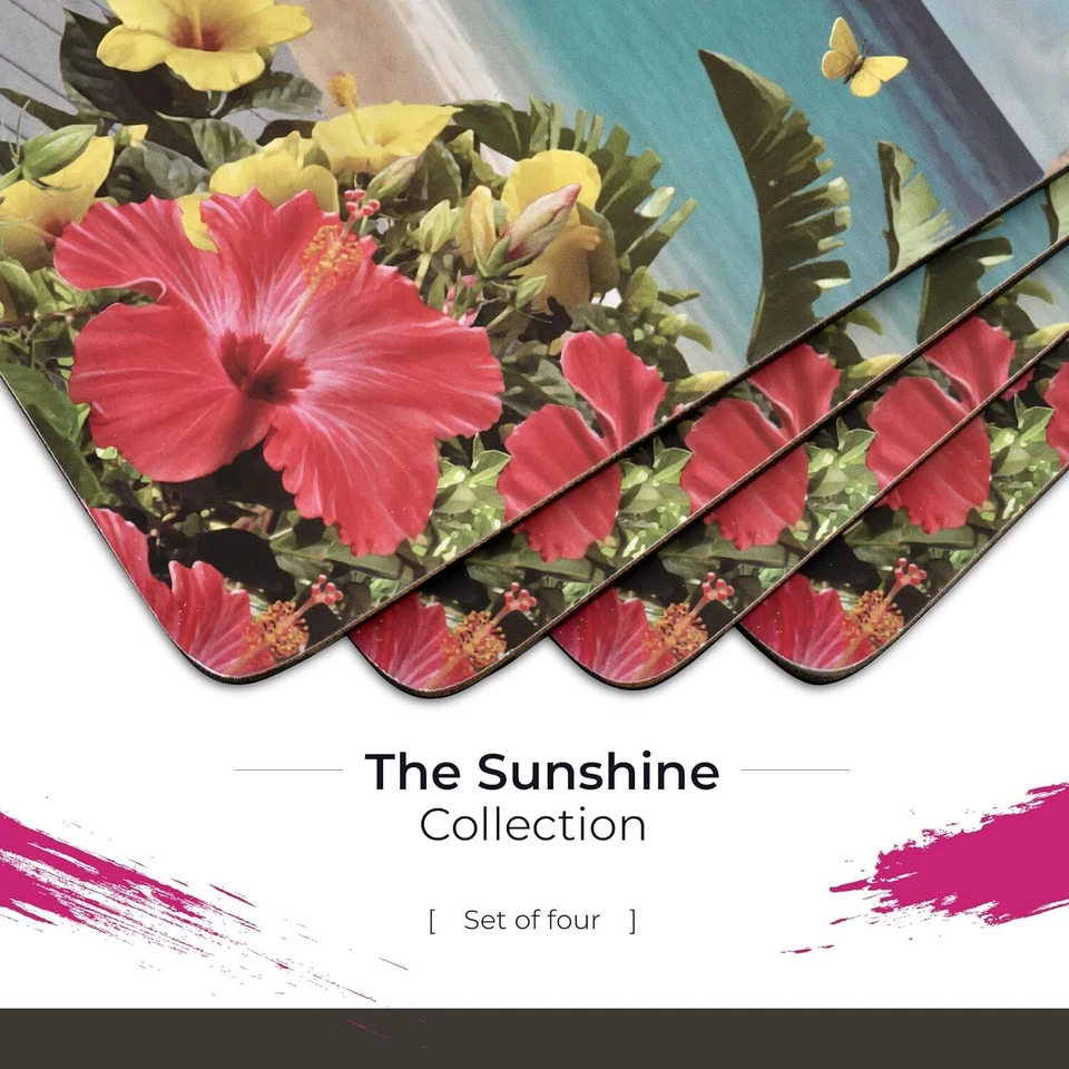 Juego de 4 manteles individuales con respaldo de corcho Pimpernel In The Sunshine, 15,7 X 11,7" Foto 2 de 4