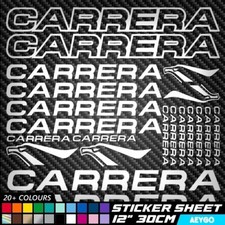 20x CARRERA Vinyl Decal Stickers Sheet Bike Frame Cycling Cycle Bicycle MTB MX
