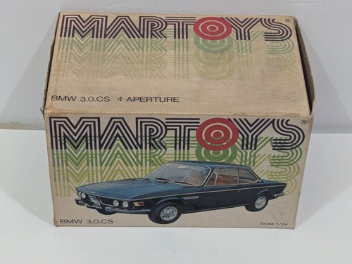 MarToys BMW 3.0 1:24 rot Diecast Metall Modell selten Oldtimer mit Verpackung - Bild 6 von 11
