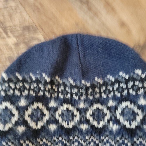 Men And Women's Thick Blue, White And Grey Beanie Acrylic Wool Hat - Picture 18 of 24