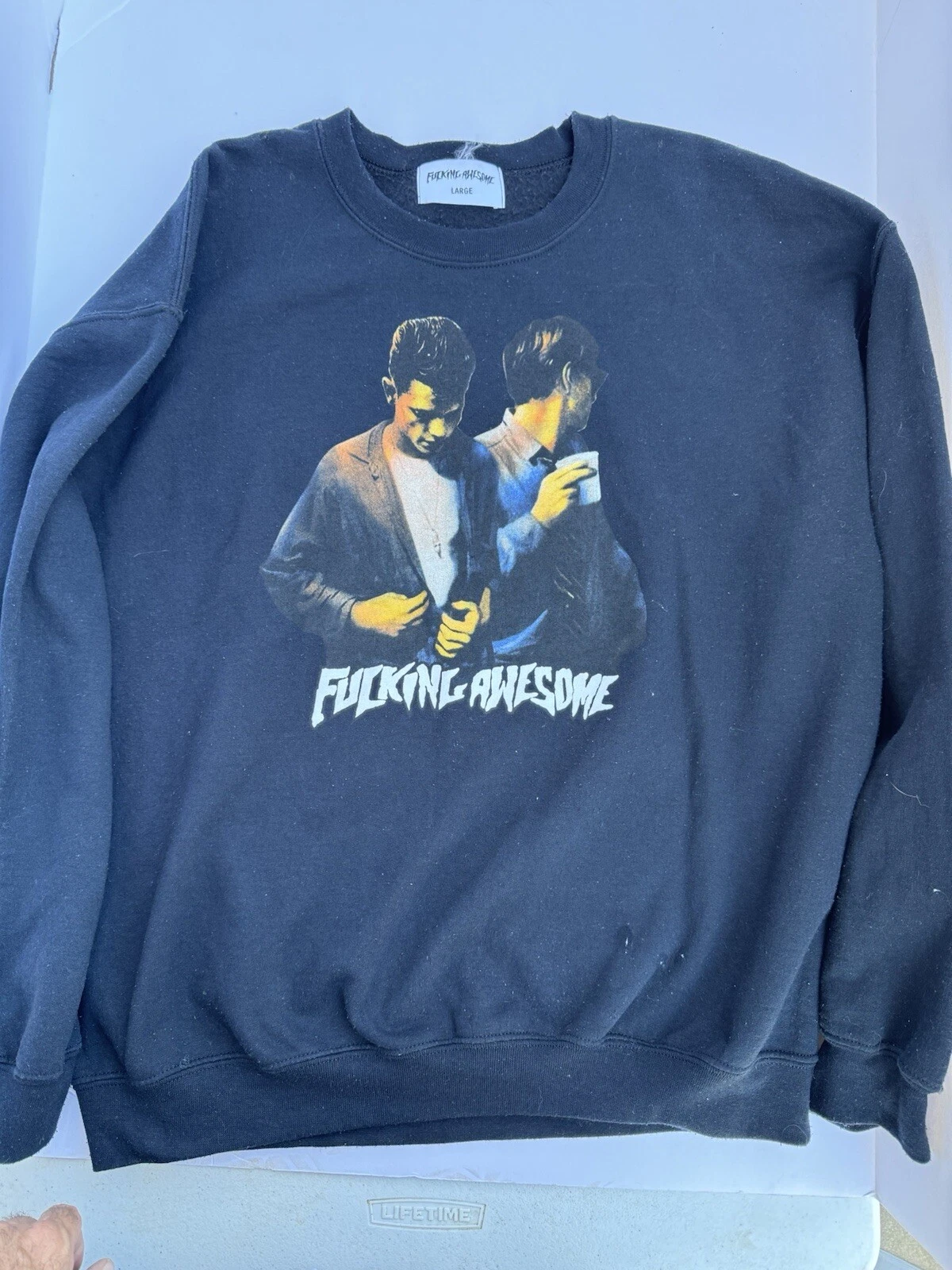 Putain de pull col rond FA Brothers taille L noir Supreme Jason Dill