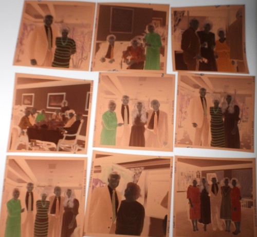 #31 Lot 99 Vtg COLOR Snapshot Photo NEGATIVES Family WEDDING Party Ceremony - Picture 8 of 17
