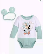 Disney Mickey Mouse First Birthday Layette Outfit Set 6-9 Mos