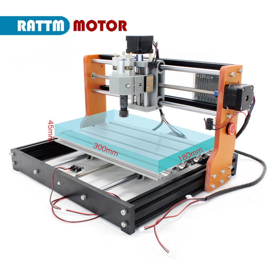 『EU』 DIY 3018-PRO GRBL CNC Router PVC Wood PCB Milling Engraving Laser Machine - Immagine 4 di 4