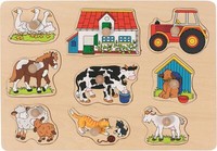 Steckpuzzle Greifpuzzle Bauernhofpuzzle Kinderpuzzle Holzpuzzle Farm Bauernhof