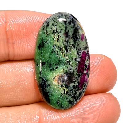26 Ct. 100% Natural Brilliant Ruby Zoisite Oval Cabochon 30X17X5 mm Gemstone