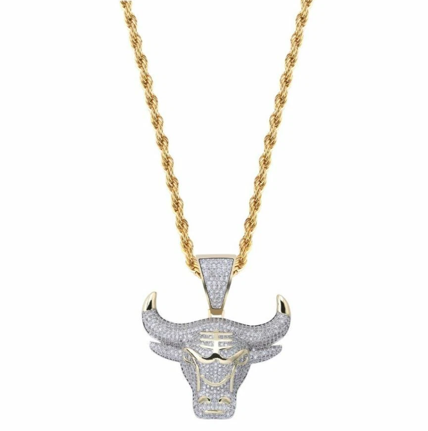 Colar Pingente Bull - Michael Jordan Chicago Bulls - Wall Street, Mercado de Ações - Imagem 2 de 4