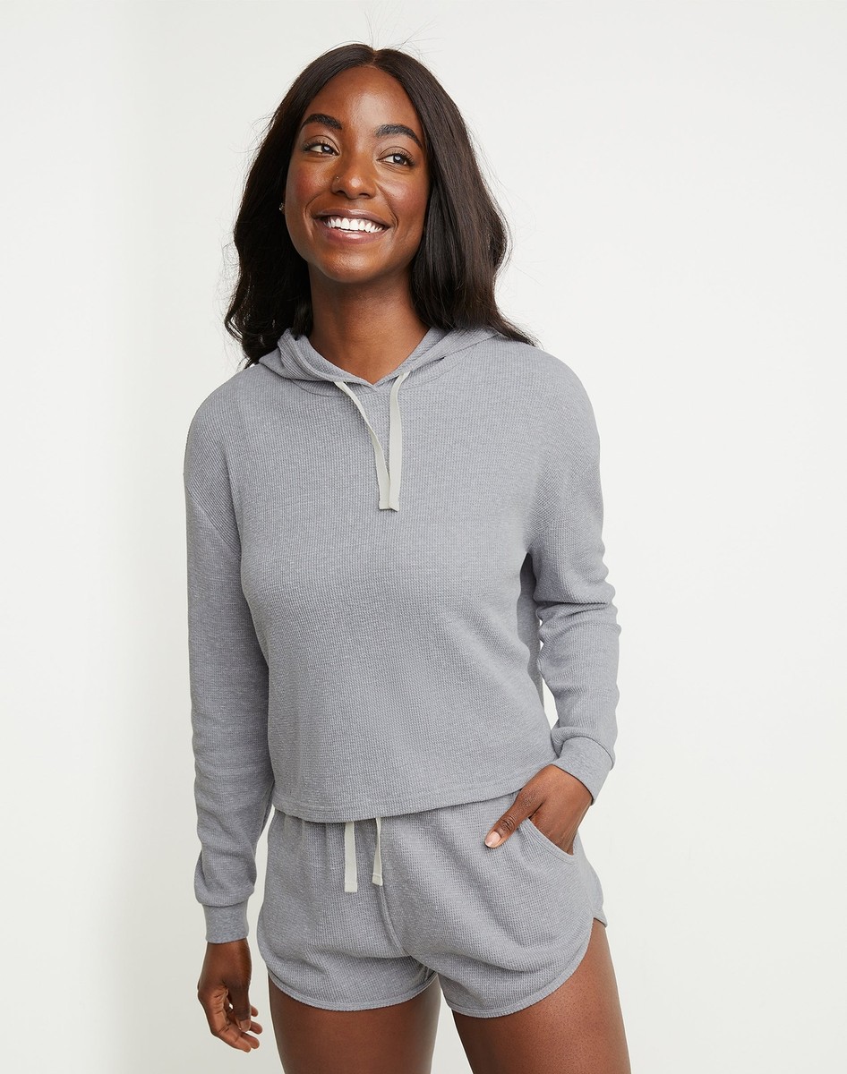 Hanes French Terry Hoodie Full Zip Hanes Women's Cropped French