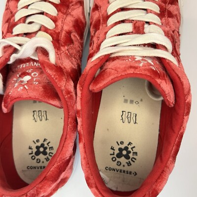 Converse x Golf Le Fleur One Star Red Quilted Velvet Cherry Low