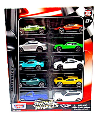 Set*10 Automodelle - Super Wheels, MotorMax Maßstab 1:64