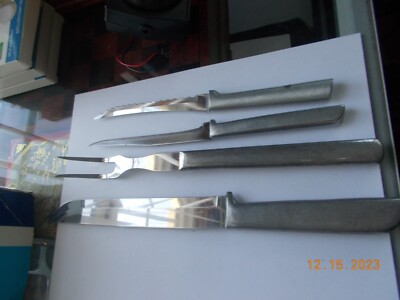Unbranded Metal Handle Kitchen Knives and Serving Fork