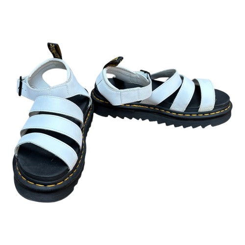 Dr Martens Women’s 9 Blaire White Leather Ankle Strap Platform Wedges - Bild 2 von 13
