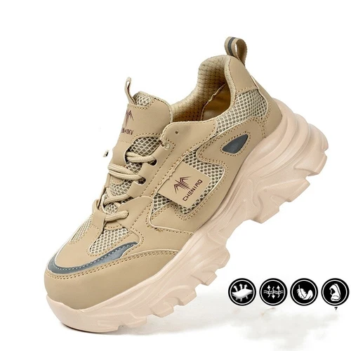 Nuove scarpe da lavoro donna cappuccio acciaio scarpe antinfortunistiche camminata scarpe protettive - taglia:36-44 - Foto 4 di 16
