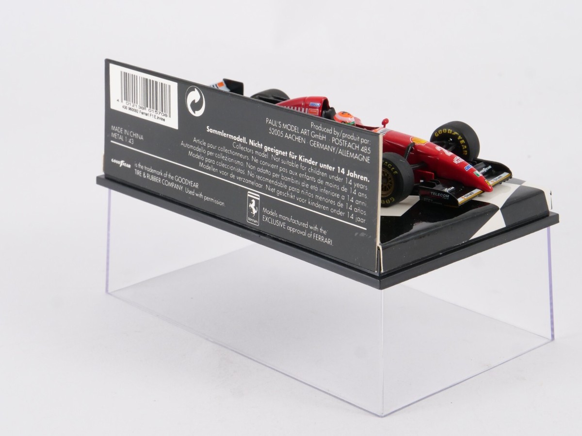 Minichamps 1/43 Ferrari 1996 Version Lancement – Eddie Irvine, Miniature De Collection Neuve