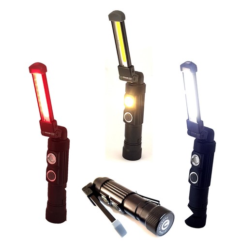 Mini Torche LED COB Rechargeable USB - Aimantée, Pour Le Travail Ou Dépannage