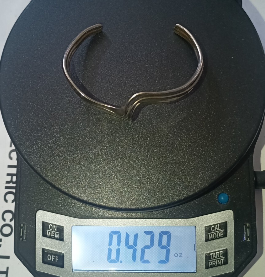 Solid Sterling Silver Triple Wave S Modernist Cuf… - image 6