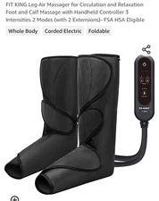 FIT KING FT-009A Leg Air Circulation Massager Dark Gray 