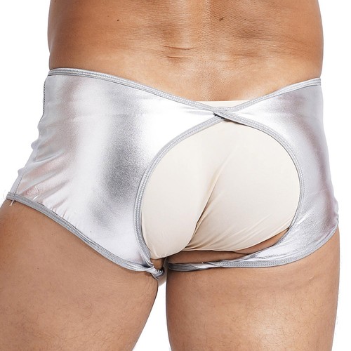 Mens Boxer Shorts Performance Briefs PU Leather Panties Thong Underwear Exotic - Picture 34 of 50