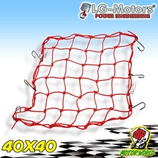 RETE RAGNO MOTO SCOOTER PORTAPACCHI SERBATOIO X CASCO SELLA ELASTICA ROSSA