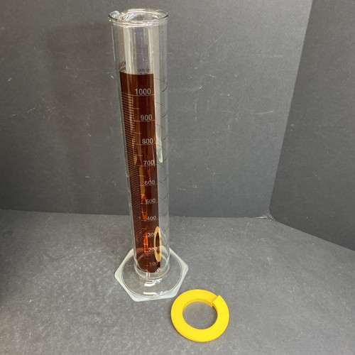 Kimble 024d 1000 Graduated Cylinder Glass 1000 Ml Red Stripe And Bumper Ebay