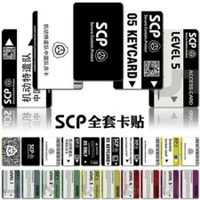 24Pcs Scp Foundation Keycards Sticker Pass Plastic Card Cosplay Games Gift