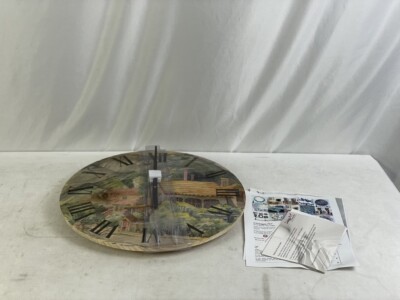 DesignQ 16x16 Greek Mountains Landscape Off The Coast of The Aegean Sea Clock 