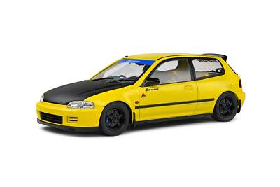 ソリド 1/18 ホンダ シビック EG6 スプーン 1991 (イエロー) Solido 1991 Honda Civic EG6 Spoon Version Yellow Carnival w/ Black