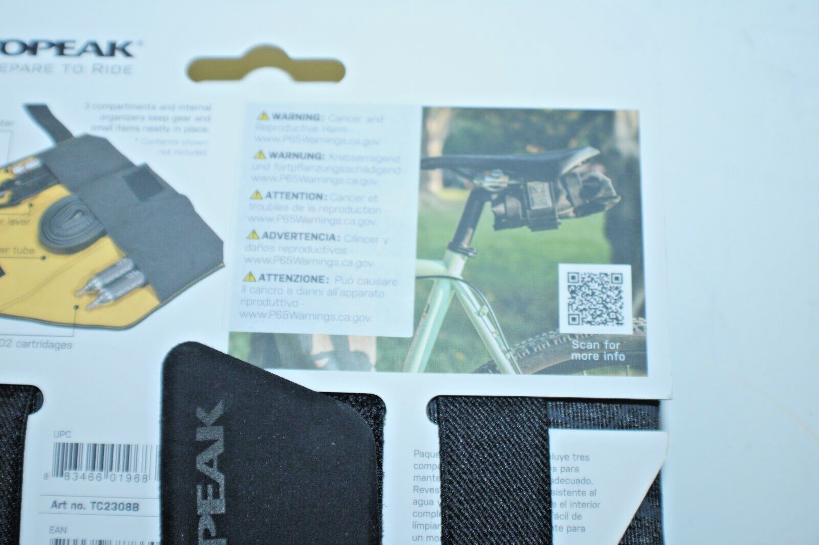 Topeak Burrito Pack Saddle Bikepack Black Water Resistant Bikepacking Touring