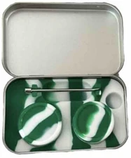 5ml Silicone Containers Green And White With Tool Tin Kit, Wax And Clay Scupting