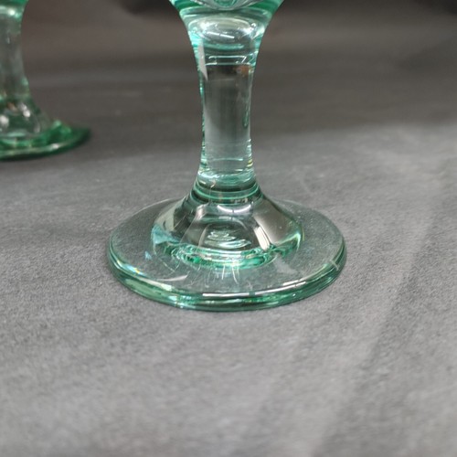 Vintage Light Green Tulip Wine Goblet 6 Pc Glasses Beverage Drinkware Libbey - Picture 5 of 9