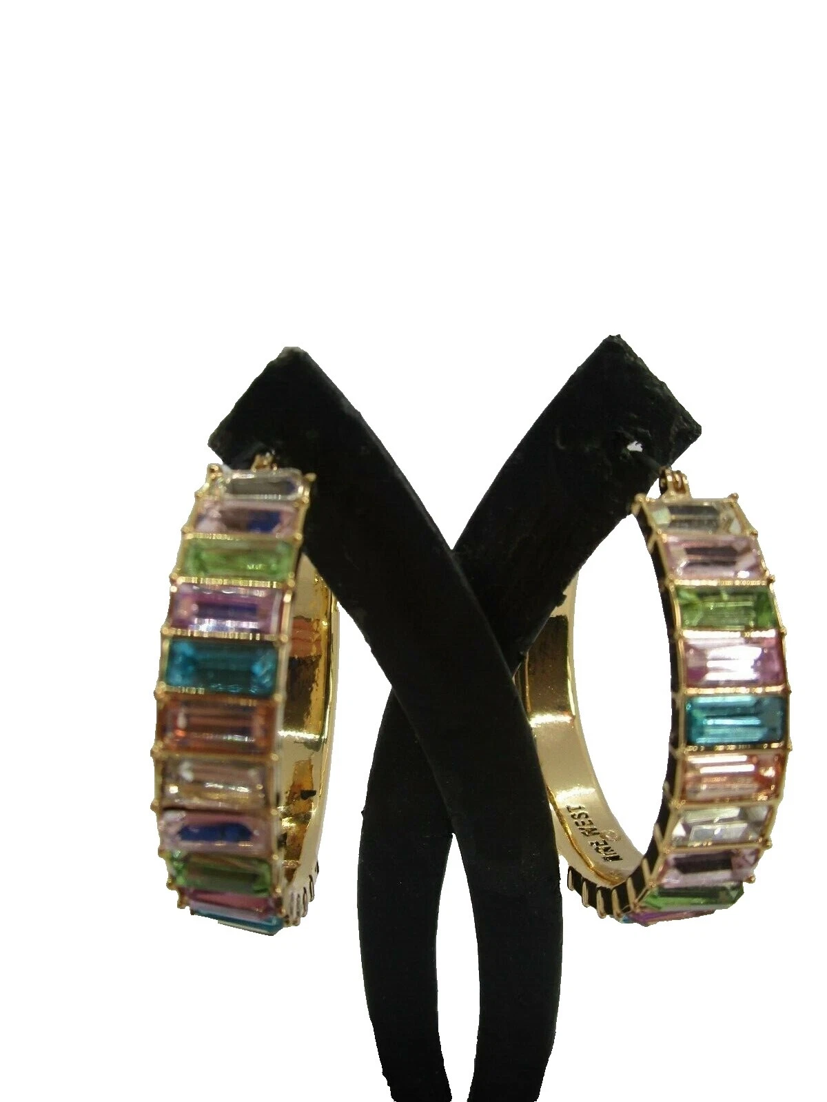 Pendientes de aro de vidrio de moda Nine West