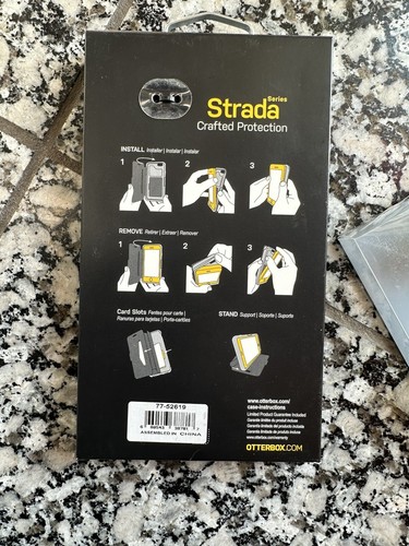 OtterBox STRADA SERIES BN Leather Wallet Case for iPhone 6 Plus / 6S Plus Black - Picture 4 of 5